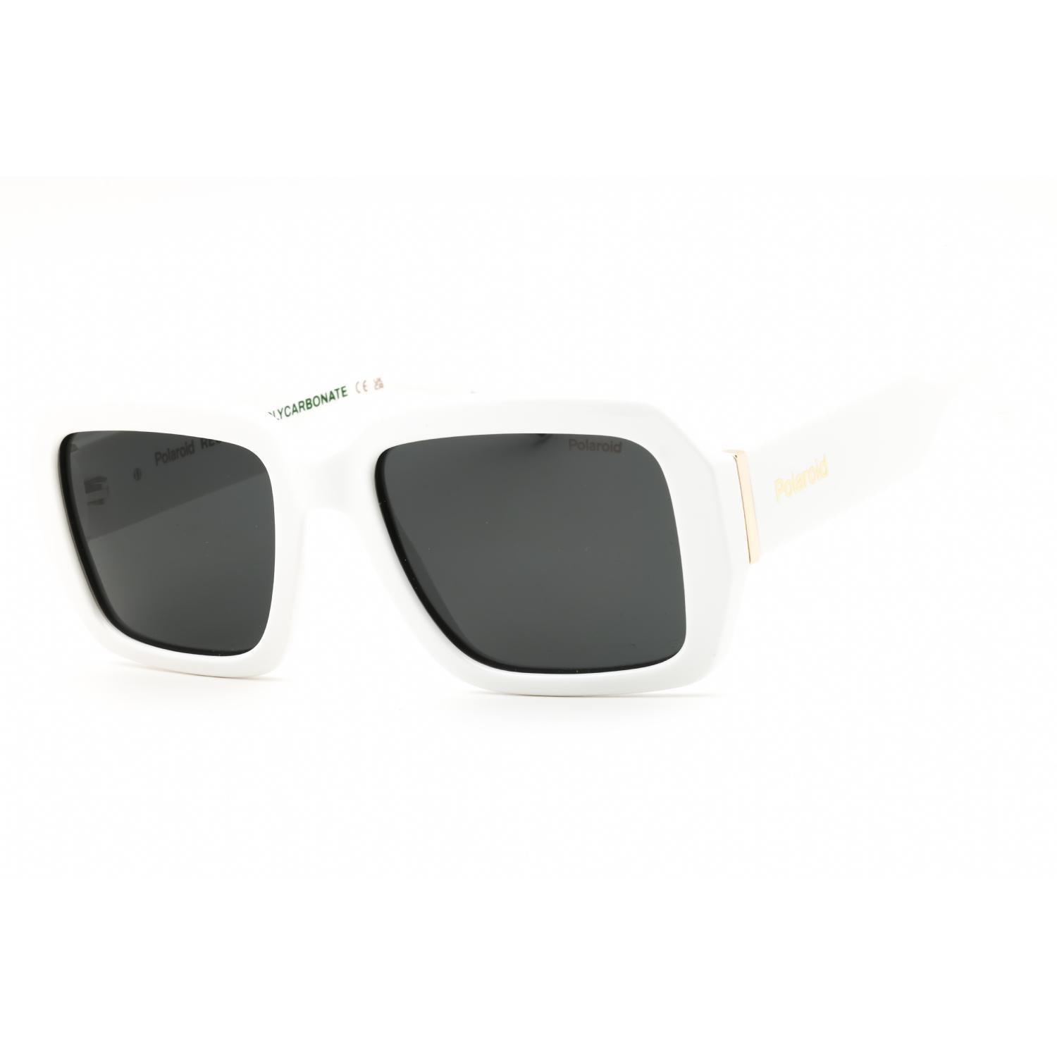 Polaroid Core PLD 6223/S/X Women Oversized Polarized Sunglasses White / Grey