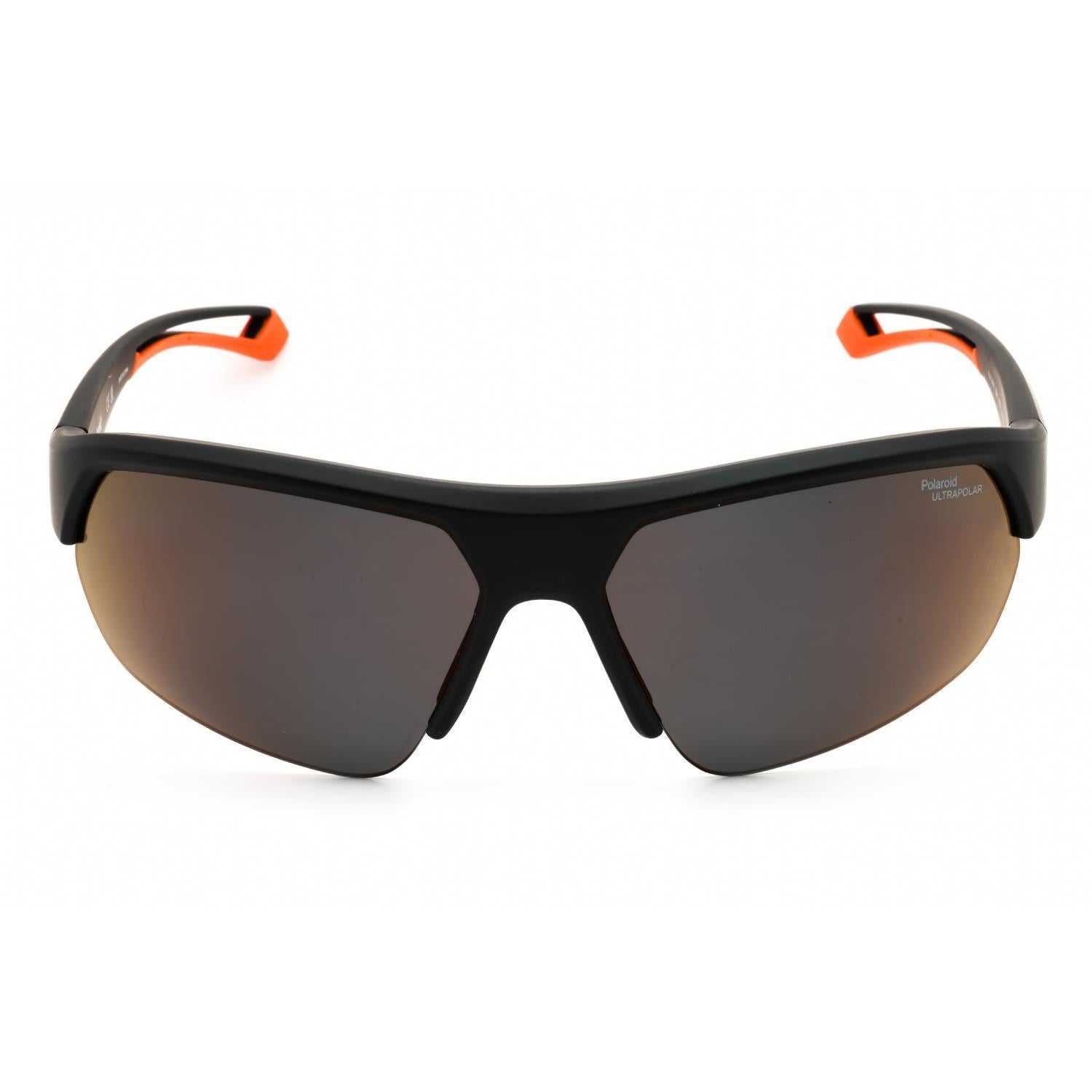 Polaroid Core PLD 7053/S Men Rectangular Polarized Sunglasses Matte Blue / Polar Grey