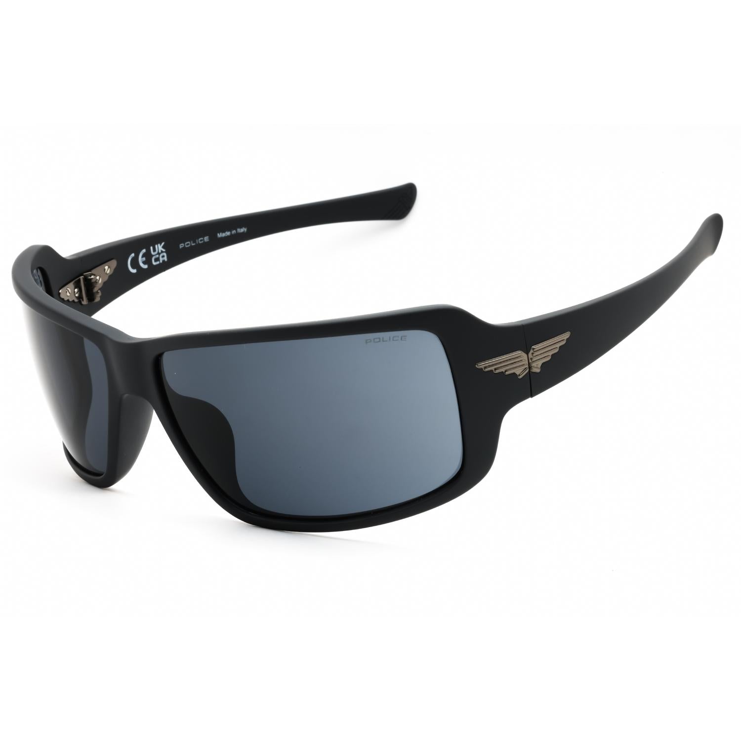 Police SPLN37M Men's Sport Wraparound Sunglasses Dark Fading Light Purple Dark Grey