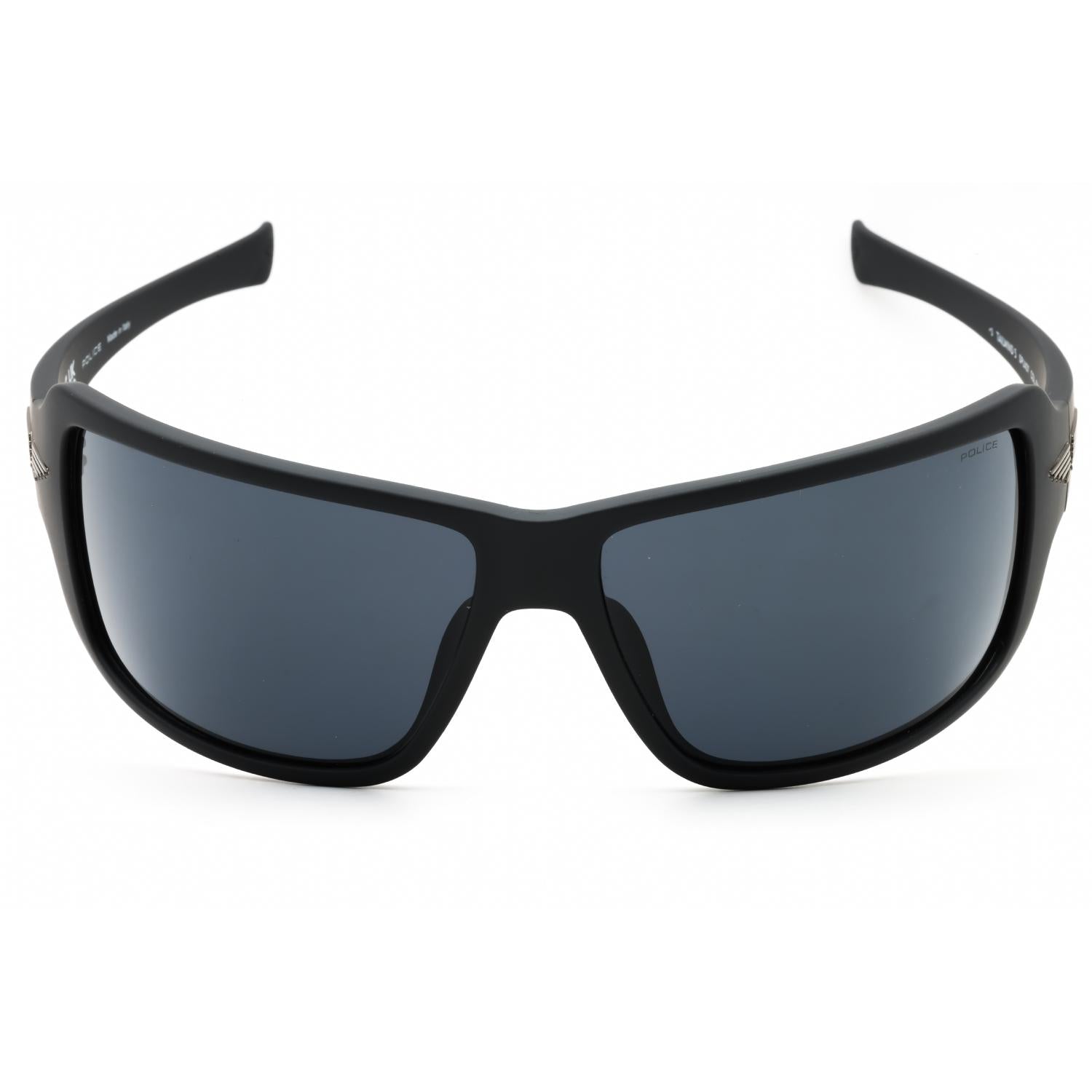 Police SPLN37M Men's Sport Wraparound Sunglasses Dark Fading Light Purple Dark Grey