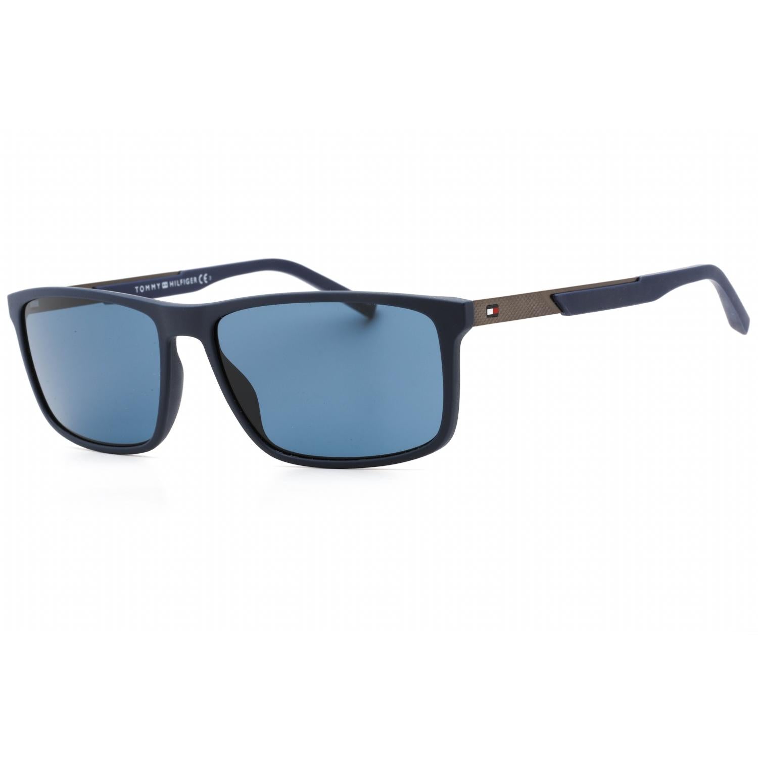 Tommy Hilfiger TH 1675/S Matte Blue/Blue Men's Rectangular Sunglasses