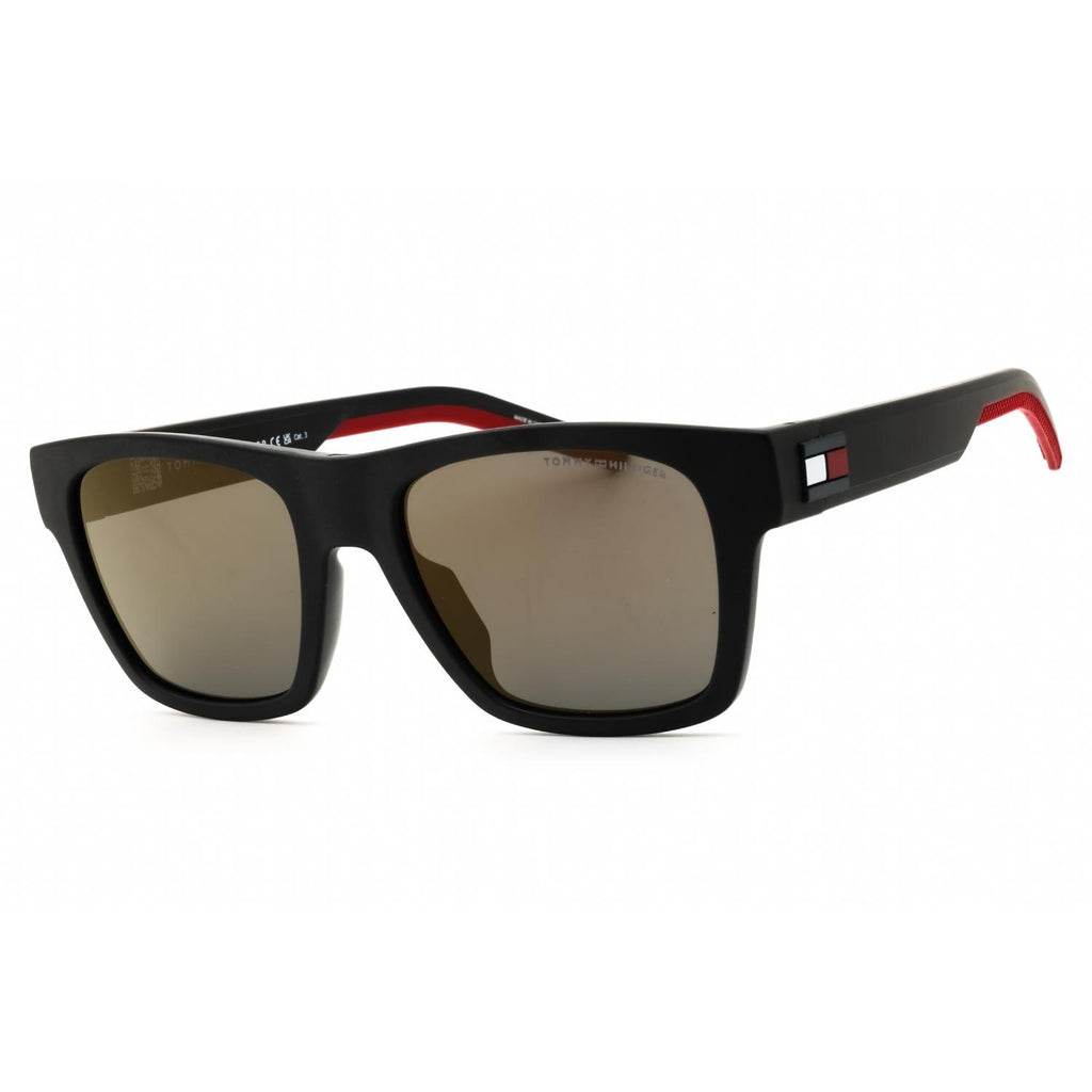 Tommy Hilfiger TH 1975/N/S Men Rectangle Sunglasses Matte Black Brown Mirror