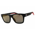 Tommy Hilfiger TH 1975/N/S Men Rectangle Sunglasses Matte Black Brown Mirror