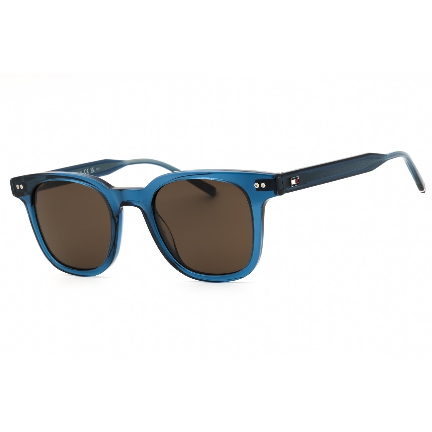 Tommy Hilfiger TH 2126/S Men Rectangular Sunglasses Blue Brown