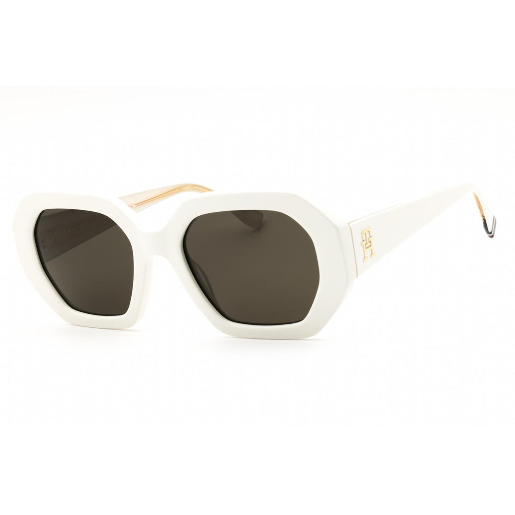 Tommy Hilfiger TH 2155/S Ivory/Grey Women's Oval Sunglasses