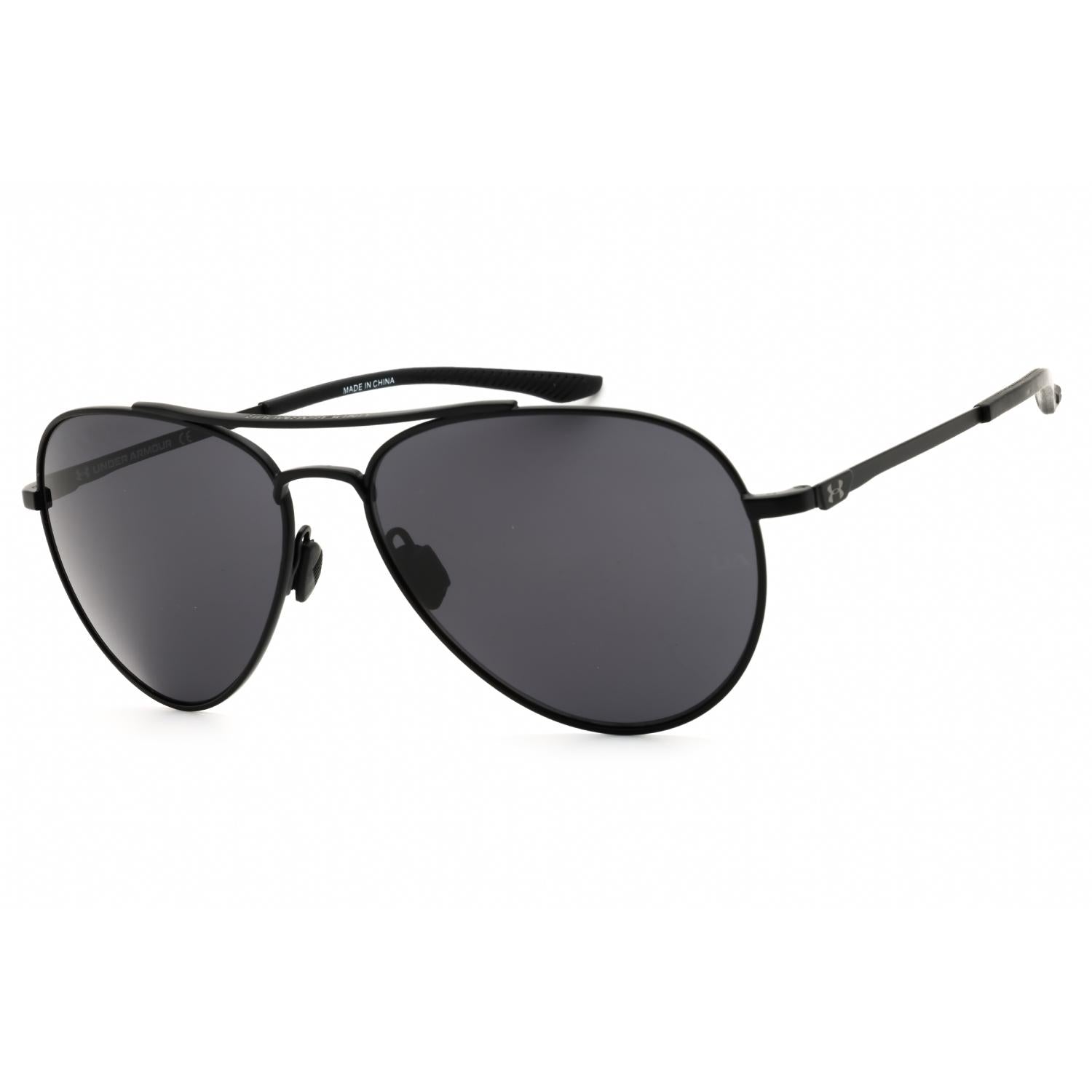 Under Armour UA 0007/G/S Unisex Aviator Matte Black Grey Sunglasses