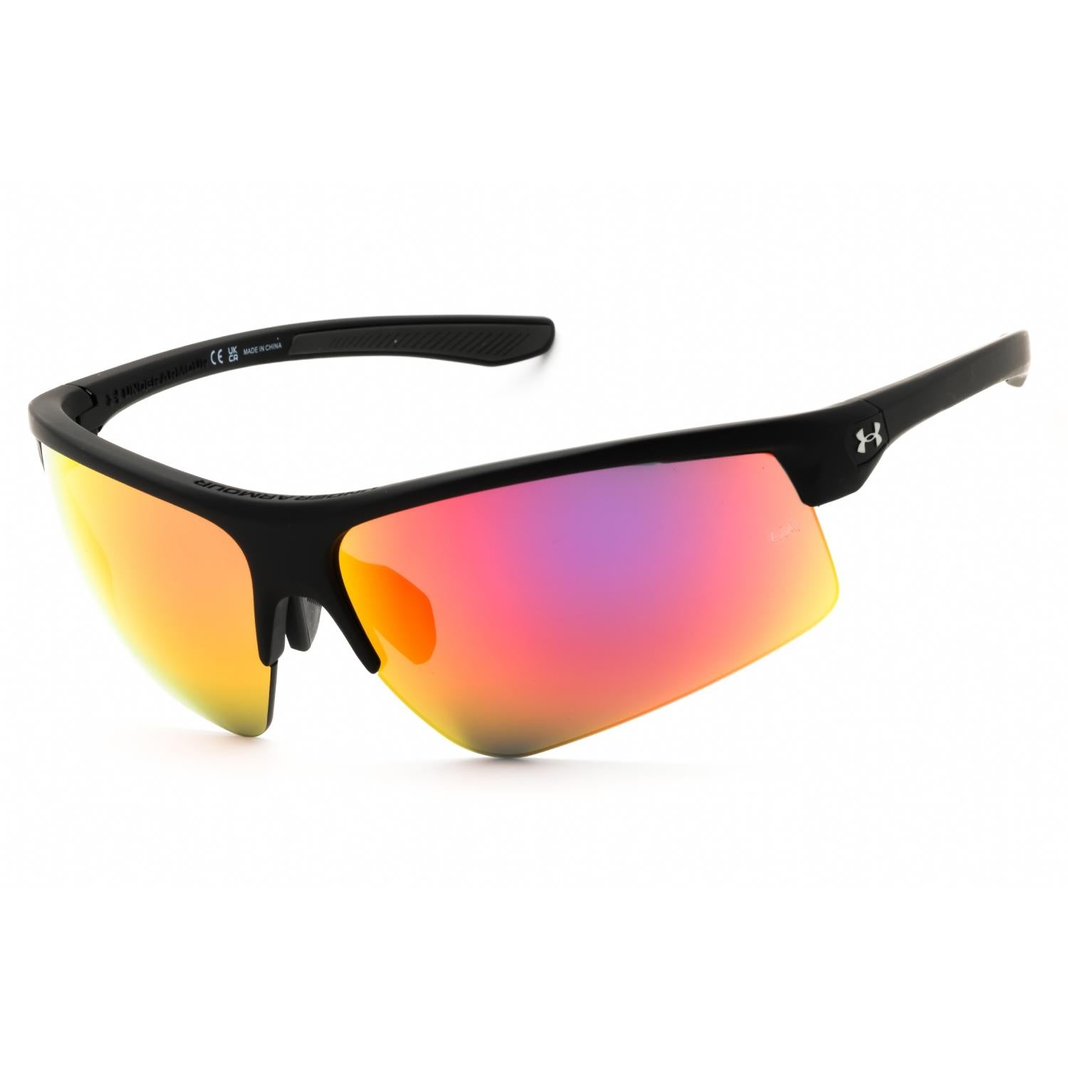 Under Armour UA Clutch/O/G Men Sport Wraparound Sunglasses Matte Black Grey Grey Infrared