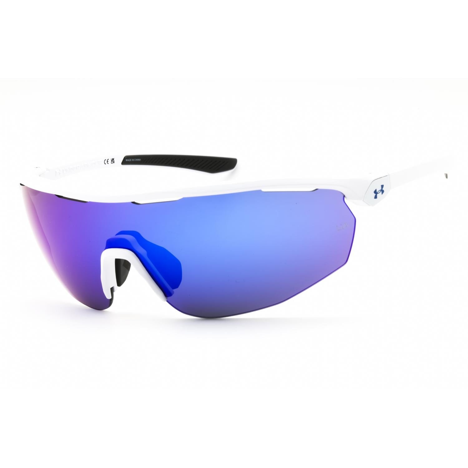 Under Armour Men Shield  Matte White Blue Multilayer Sunglasses