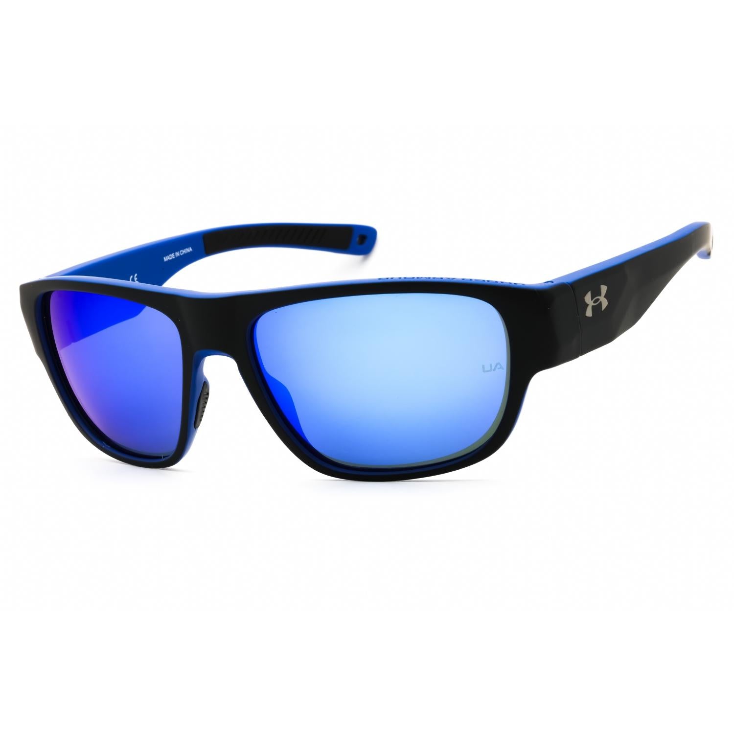 Under Armour UA Scorcher Men Rectangular Matte Black Blue Blue Sky SP Sunglasses