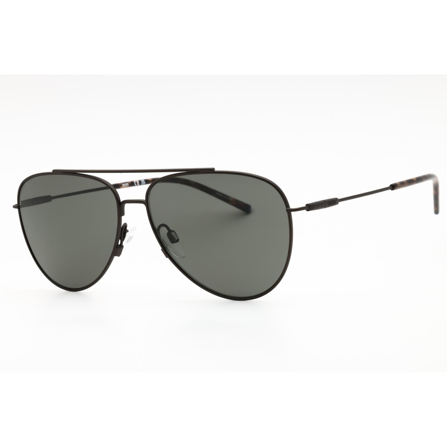 Zeiss ZS22107SP Men Aviator Sunglasses Satin Gunmetal Grey Polarized
