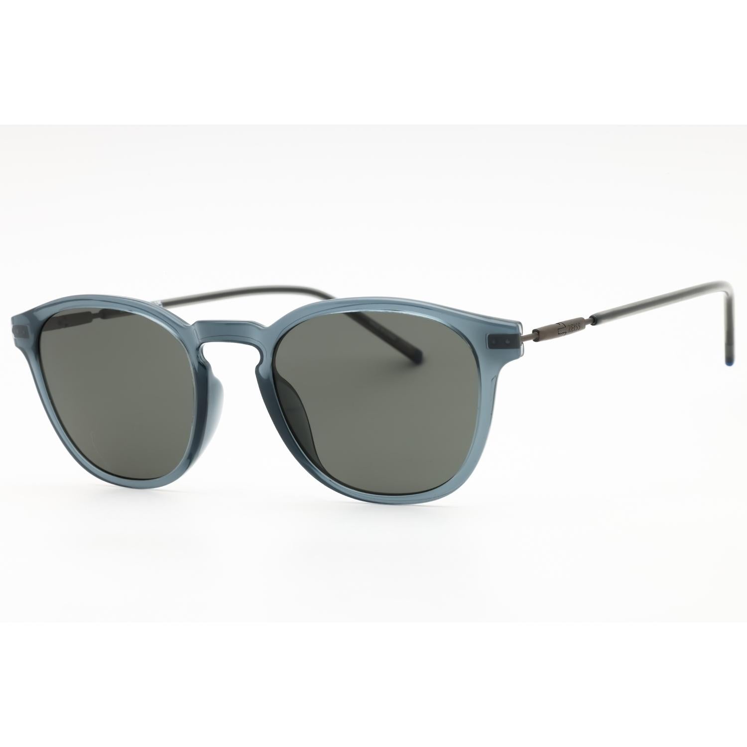 Zeiss ZS22514SP Men Round Sunglasses Crystal Atlantic Grey Polarized