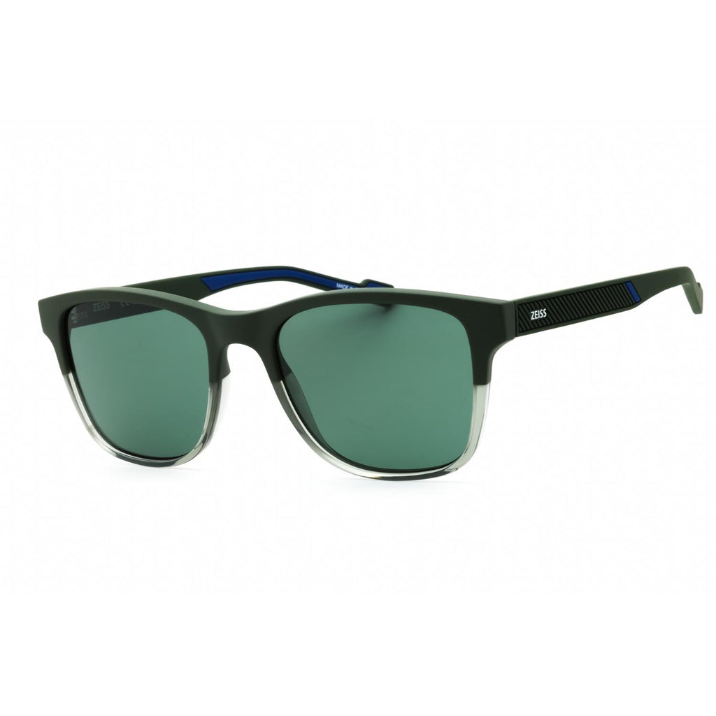 Zeiss ZS22521SLP Men Rectangular Sunglasses Matte Green Crystal Green Smoke Polarized