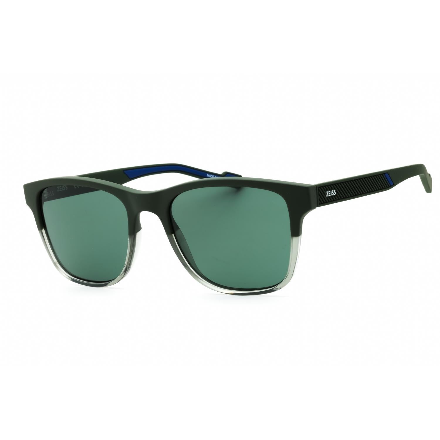Zeiss ZS22521SLP Men Rectangular Sunglasses Matte Green Crystal Green Smoke Polarized