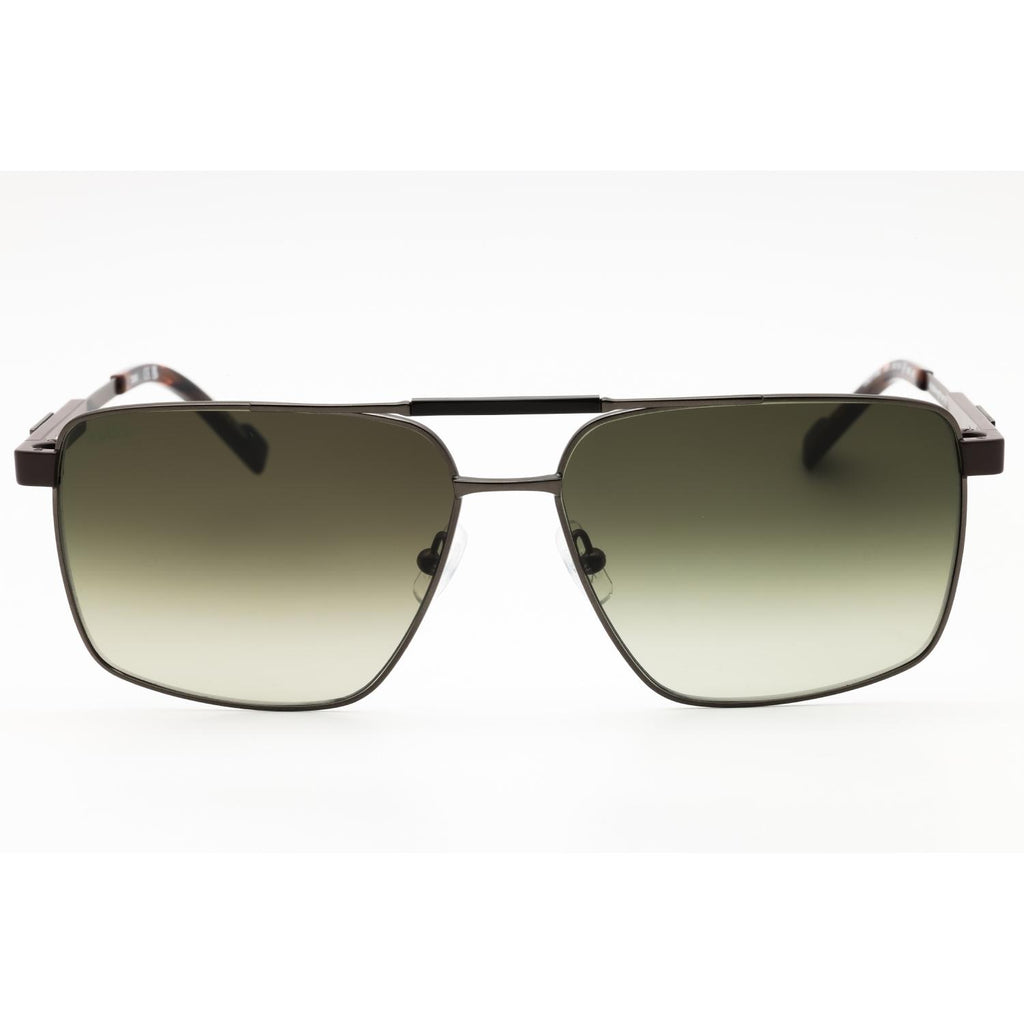 Zeiss ZS23136S Men Rectangular Sunglasses Dark Ruthenium Brown Brown Gradient