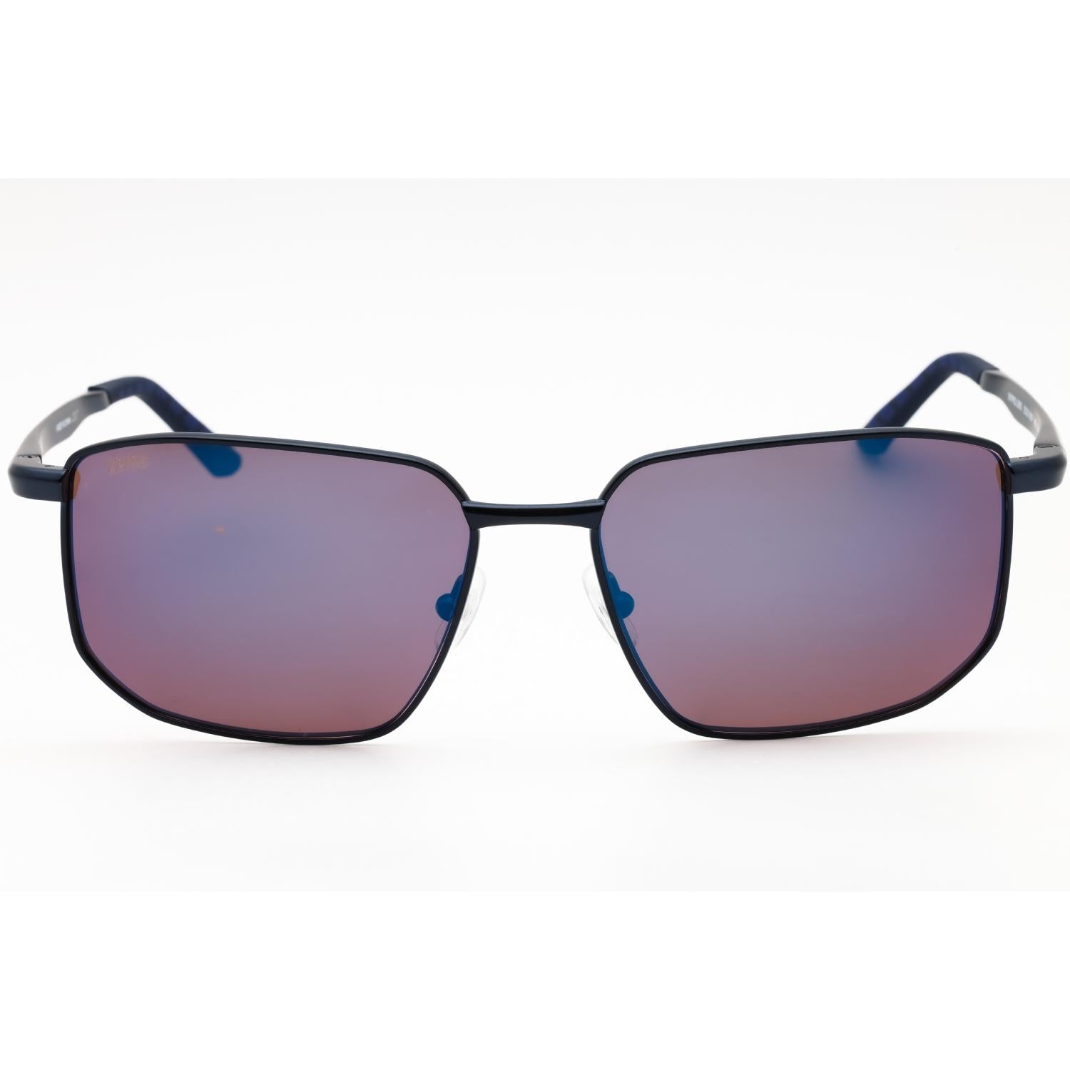 Zeiss ZS23139SP Men Rectangular Sunglasses Satin Blue Blue Mirror Polarized