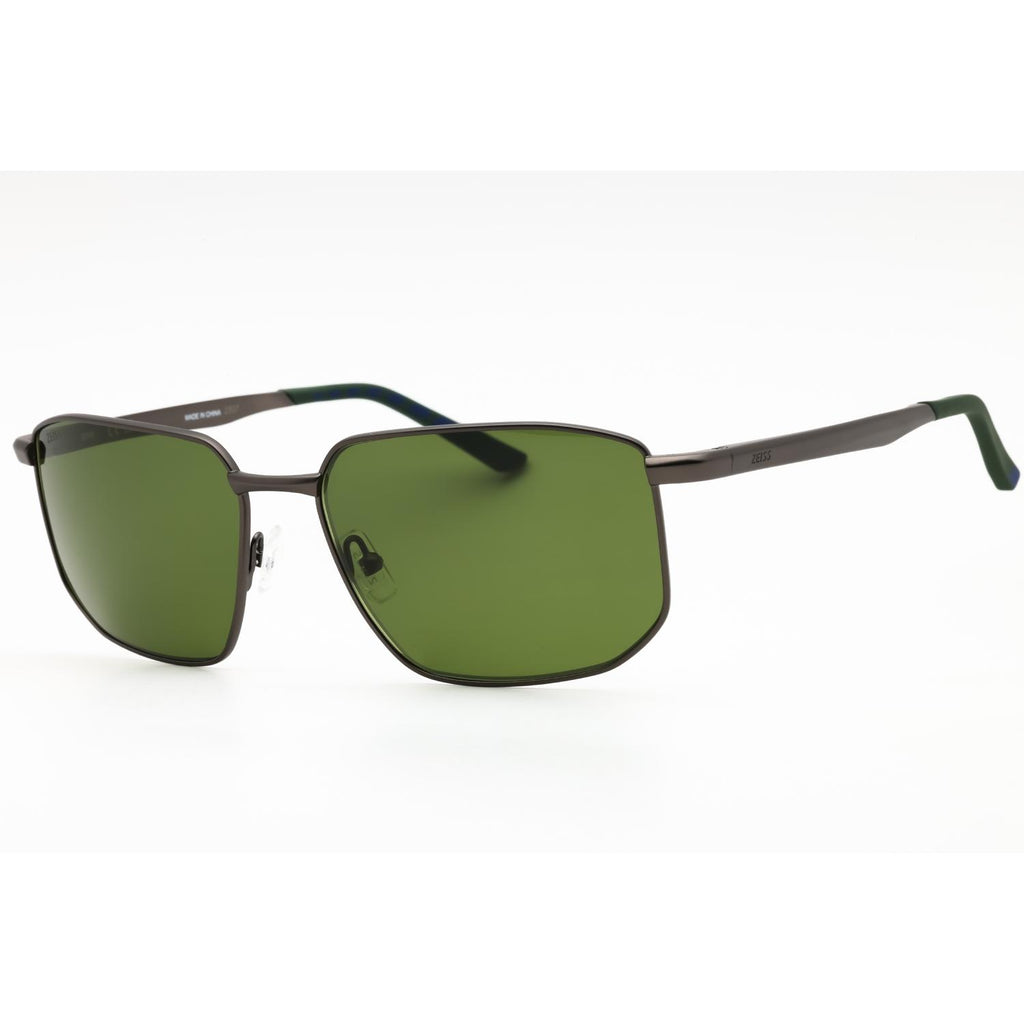 Zeiss ZS23139SP Men Rectangular Sunglasses Satin Dark Gunmetal Green Polarized