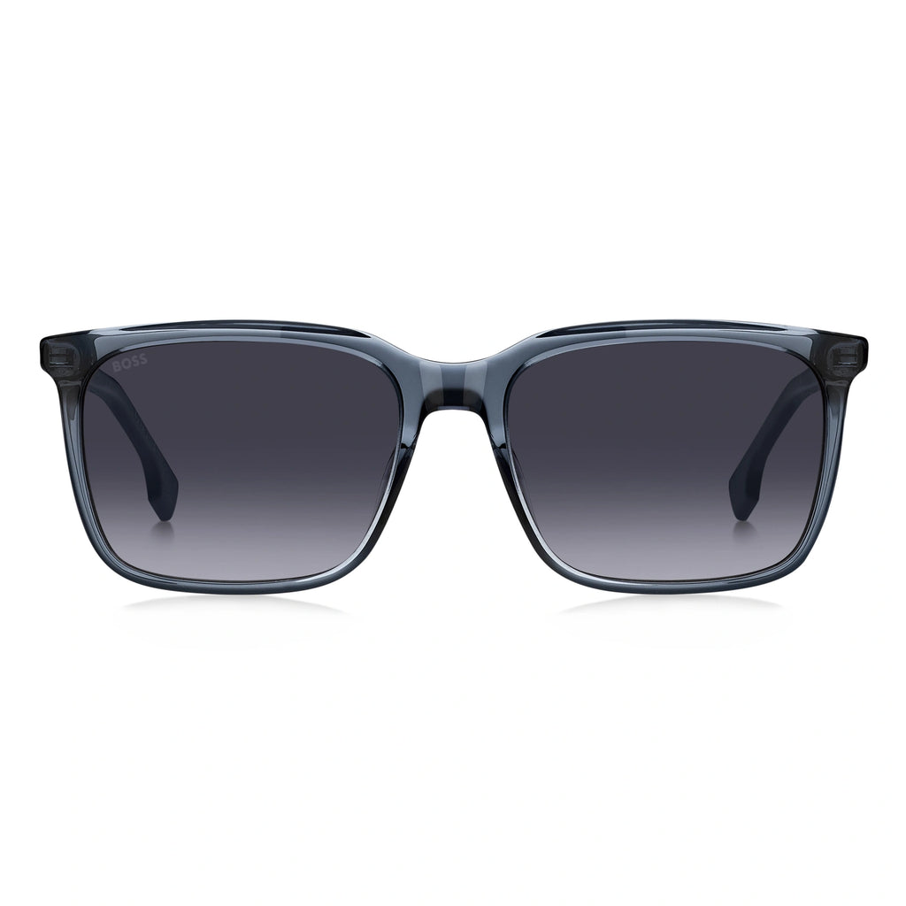 Hugo Boss BOSS 1579/S Men Rectangular Sunglasses Blue / Brown SOLX