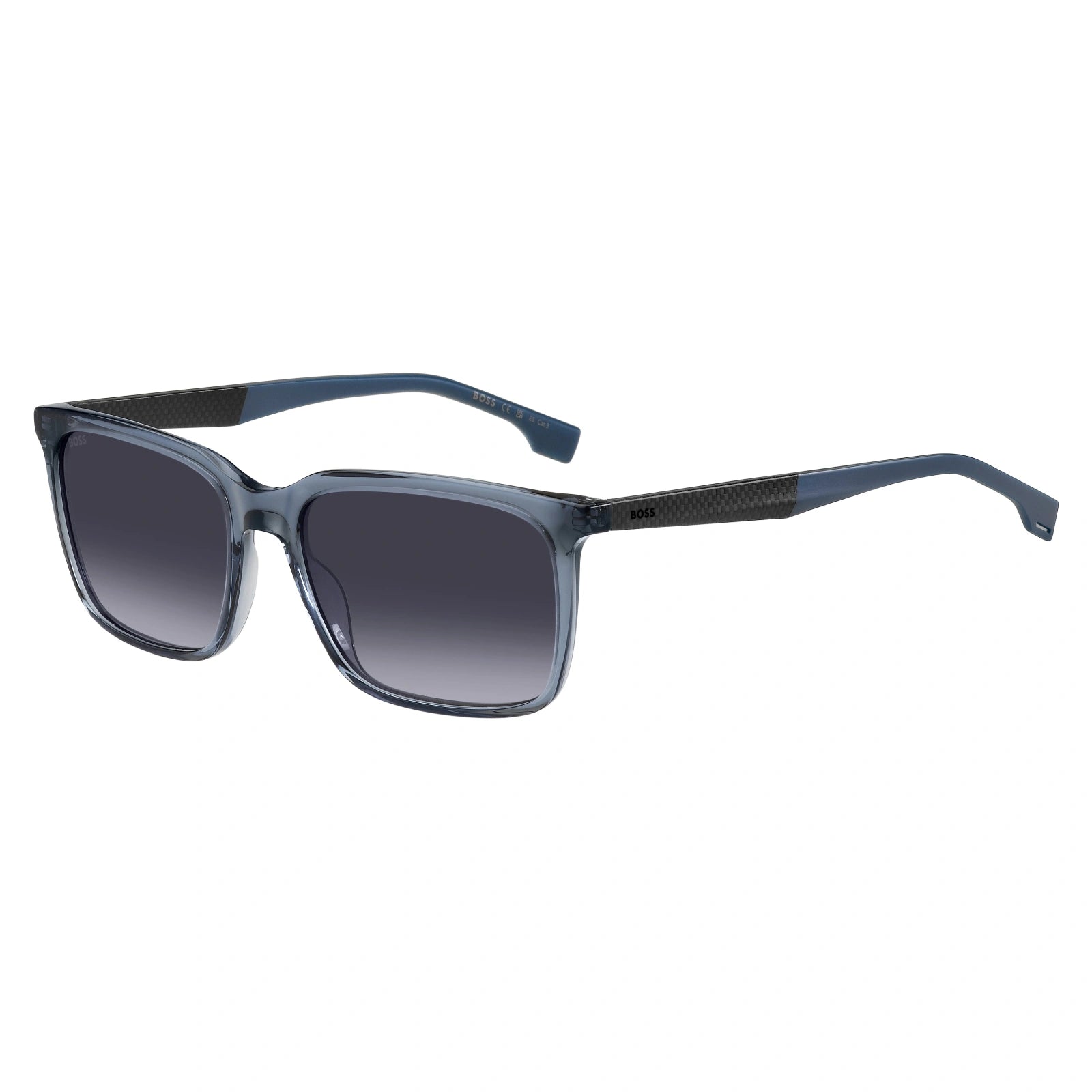 Hugo Boss BOSS 1579/S Men Rectangular Sunglasses Blue / Brown SOLX