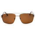 Kenneth Cole New York KC00054 Rectangular Sunglasses Matte Light Nickel/Tin Brown Polarized