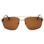 Kenneth Cole New York KC00054 Rectangular Sunglasses Matte Light Nickel/Tin Brown Polarized