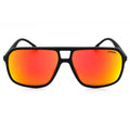 Carrera 8035/S Matte Black / Red HD Mirror Orange Rectangular Sunglasses