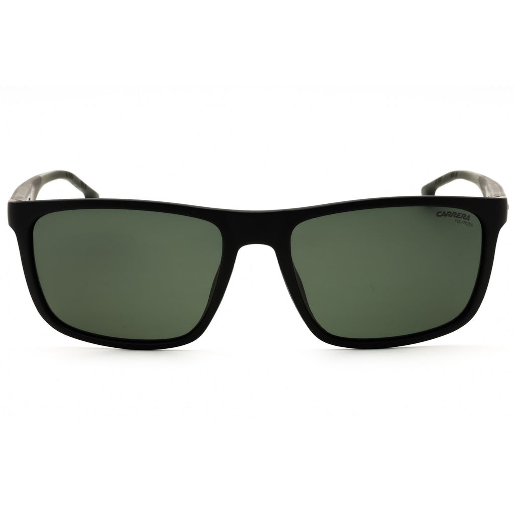 Carrera 8047/S Black / Green Rectangular Sunglasses