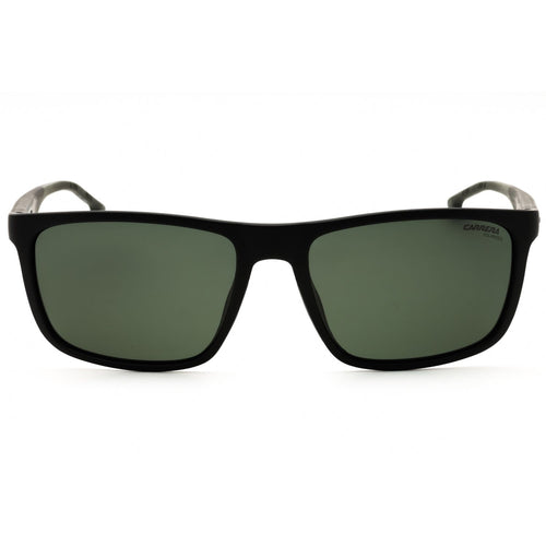 Carrera 8047/S Black / Green Rectangular Sunglasses