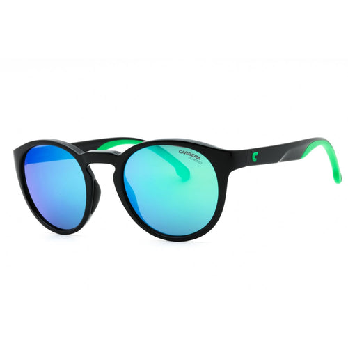 Carrera 8056/S Black / Green Round Sunglasses