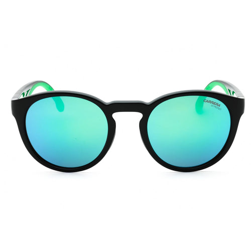 Carrera 8056/S Black / Green Round Sunglasses