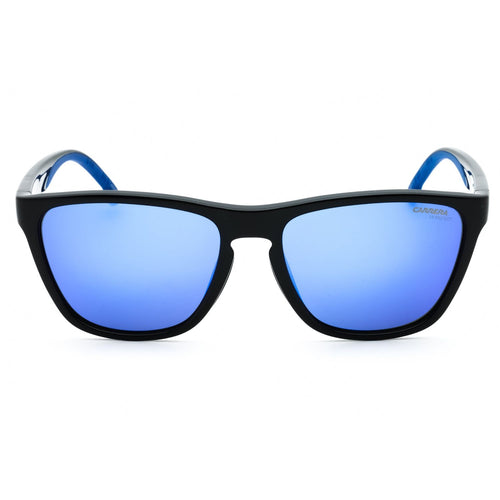 Carrera 8058/S Black / Blue Mirror Rectangular Sunglasses