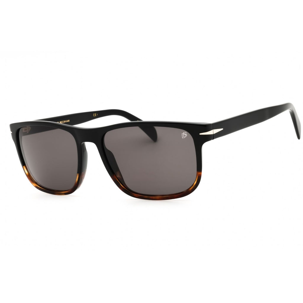 David Beckham DB 1060/S Rectangular Sunglasses – Black Horn/Grey