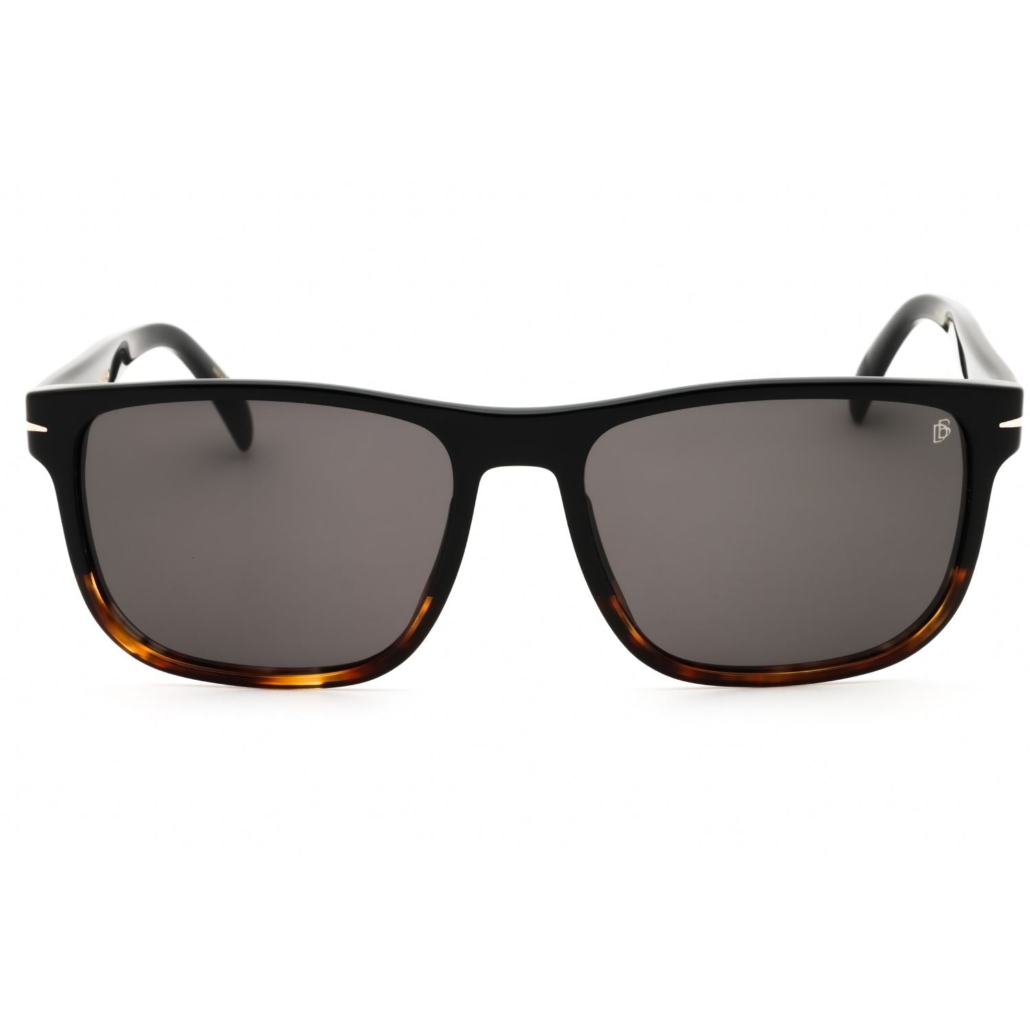 David Beckham DB 1060/S Rectangular Sunglasses – Black Horn/Grey