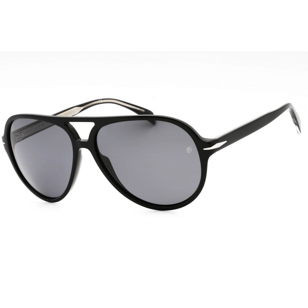 David Beckham DB 1091/S Aviator Sunglasses – Black/Grey Polarized