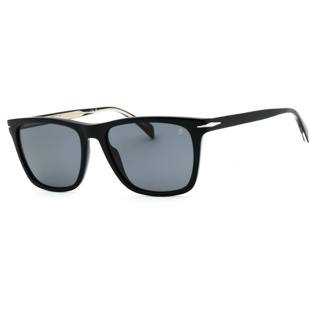 David Beckham DB 1092/S Rectangular Sunglasses – Black/Grey Polarized