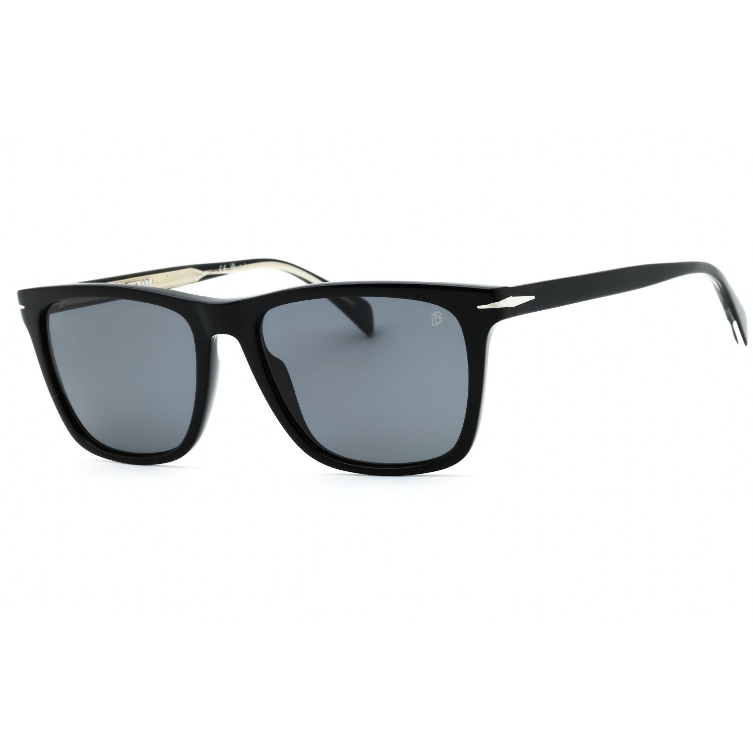 David Beckham DB 1092/S Rectangular Sunglasses – Black/Grey Polarized