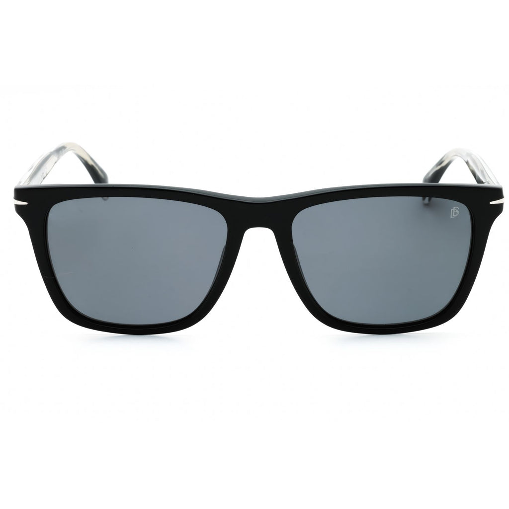 David Beckham DB 1092/S Rectangular Sunglasses – Black/Grey Polarized