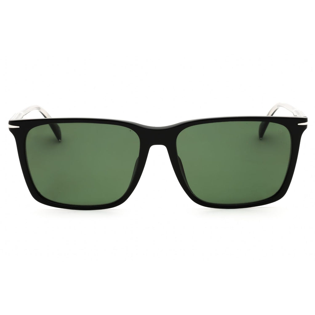 David Beckham DB 1145/G/S Rectangular Sunglasses – Black/Green