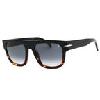 David Beckham DB 7044/S Rectangular Sunglasses – Black Horn / Dark Grey Gradient