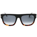 David Beckham DB 7044/S Rectangular Sunglasses – Black Horn / Dark Grey Gradient
