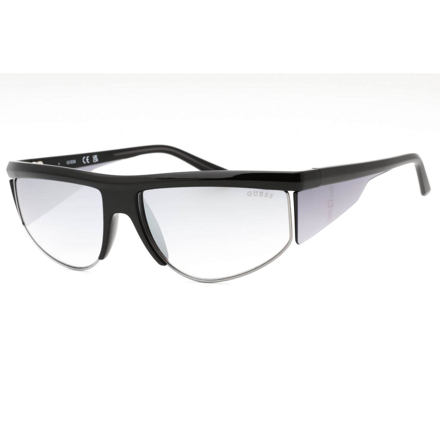 Guess GU00072 Men's Oval Sunglasses – Shiny Black