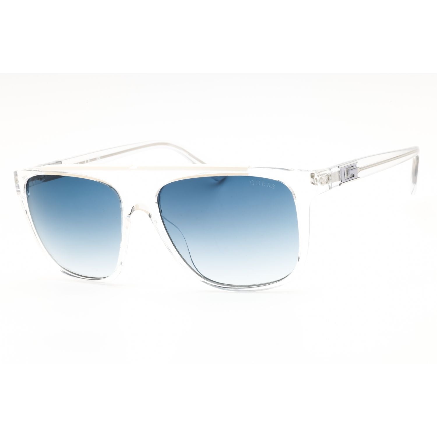 Guess GU00123 Men's Rectangular Sunglasses – Clear