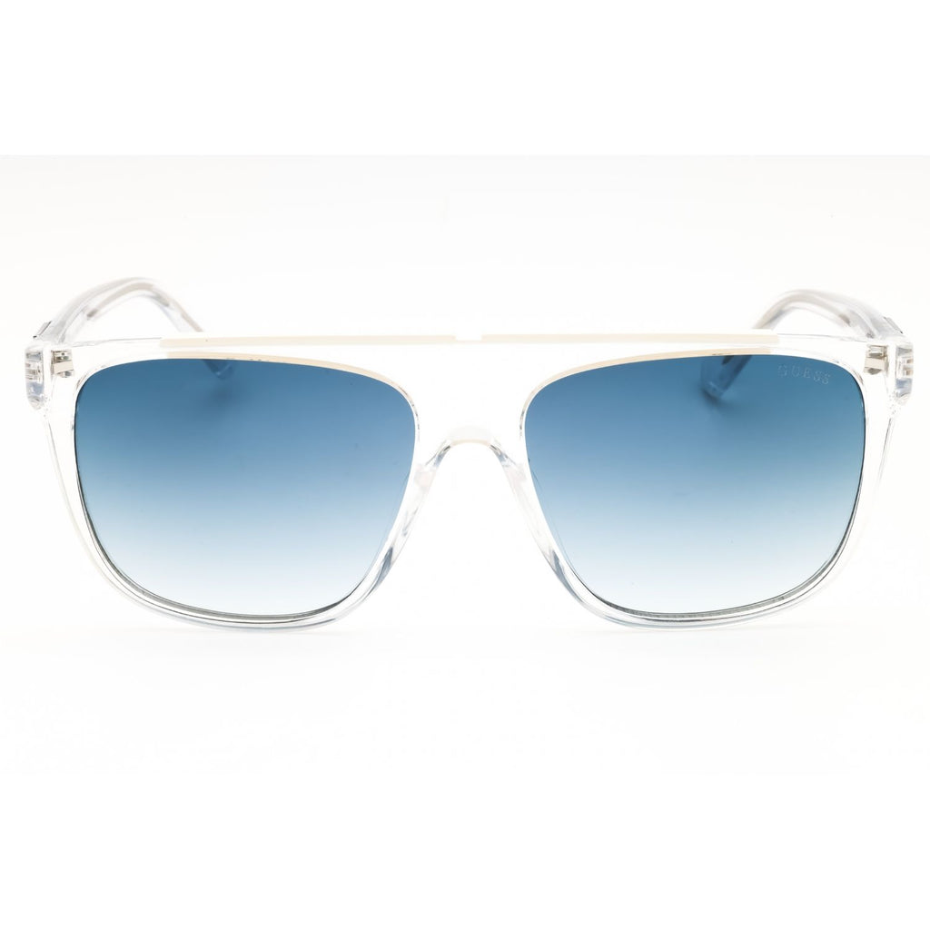 Guess GU00123 Men's Rectangular Sunglasses – Clear