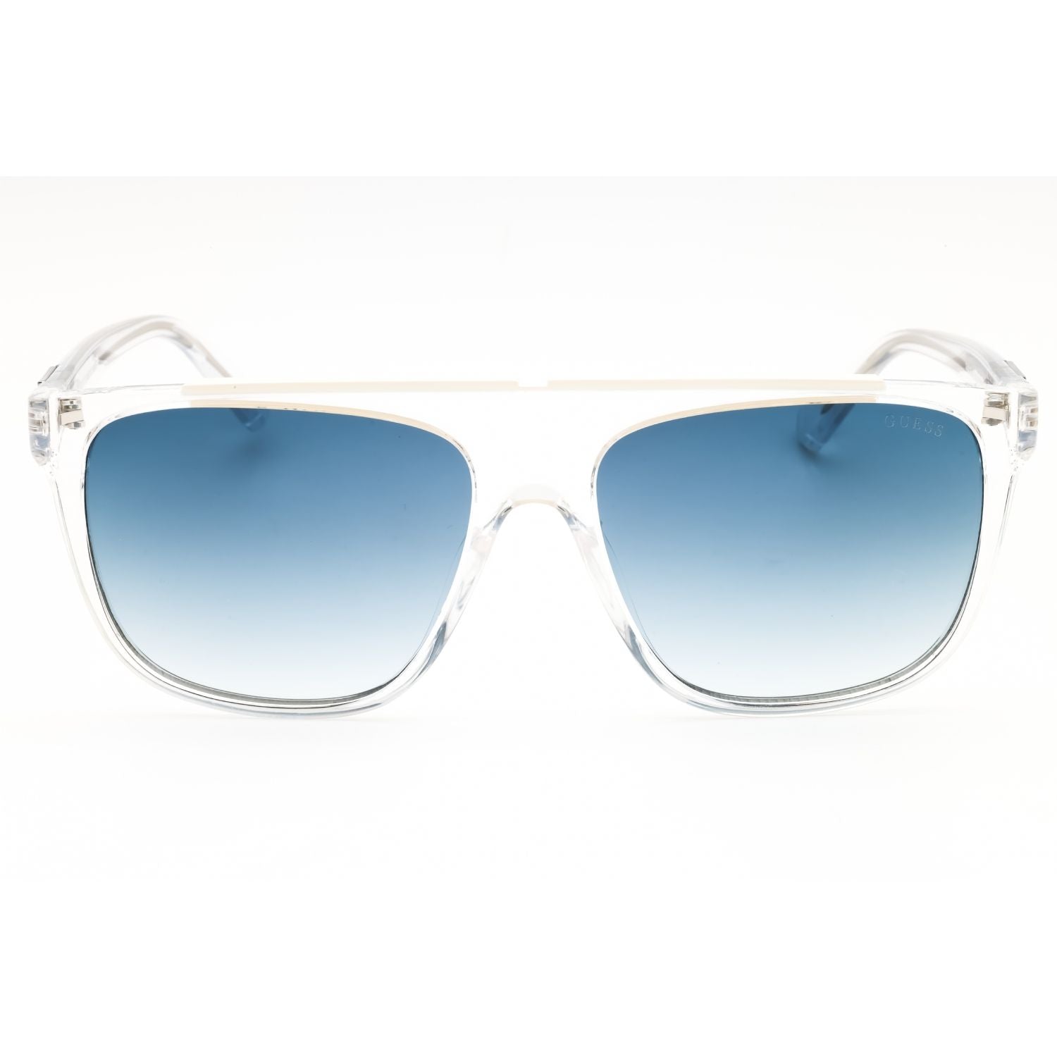 Guess GU00123 Men's Rectangular Sunglasses – Clear