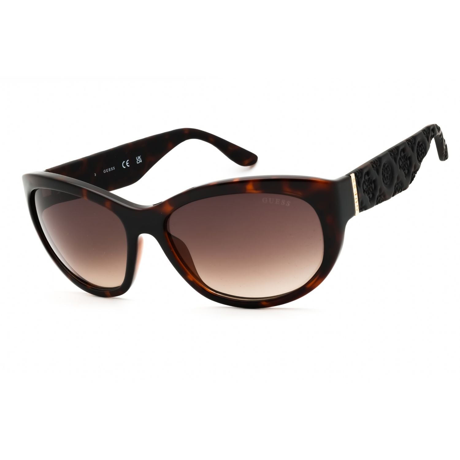 Guess GU00131 Dark Havana / Gradient Brown Oval Sunglasses