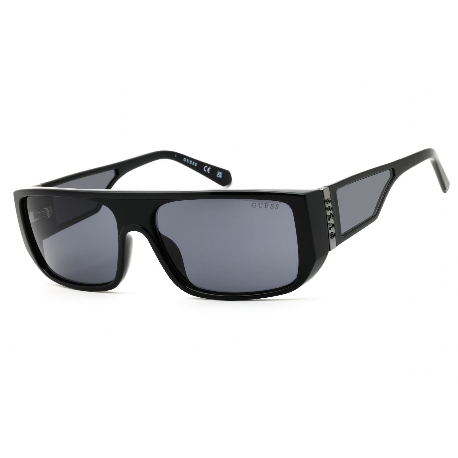 Guess GU00136 Unisex Rectangular Sunglasses – Shiny Black