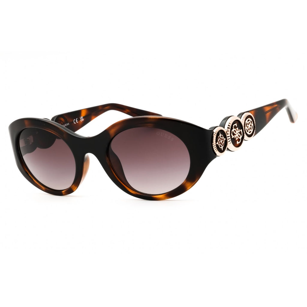 Guess GU00198-H Dark Havana / Gradient Brown Oval Sunglasses