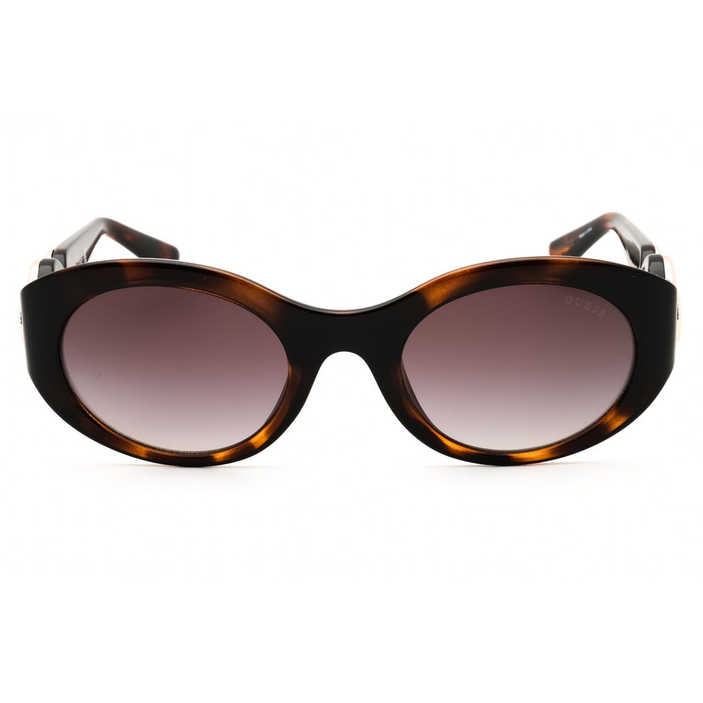 Guess GU00198-H Dark Havana / Gradient Brown Oval Sunglasses
