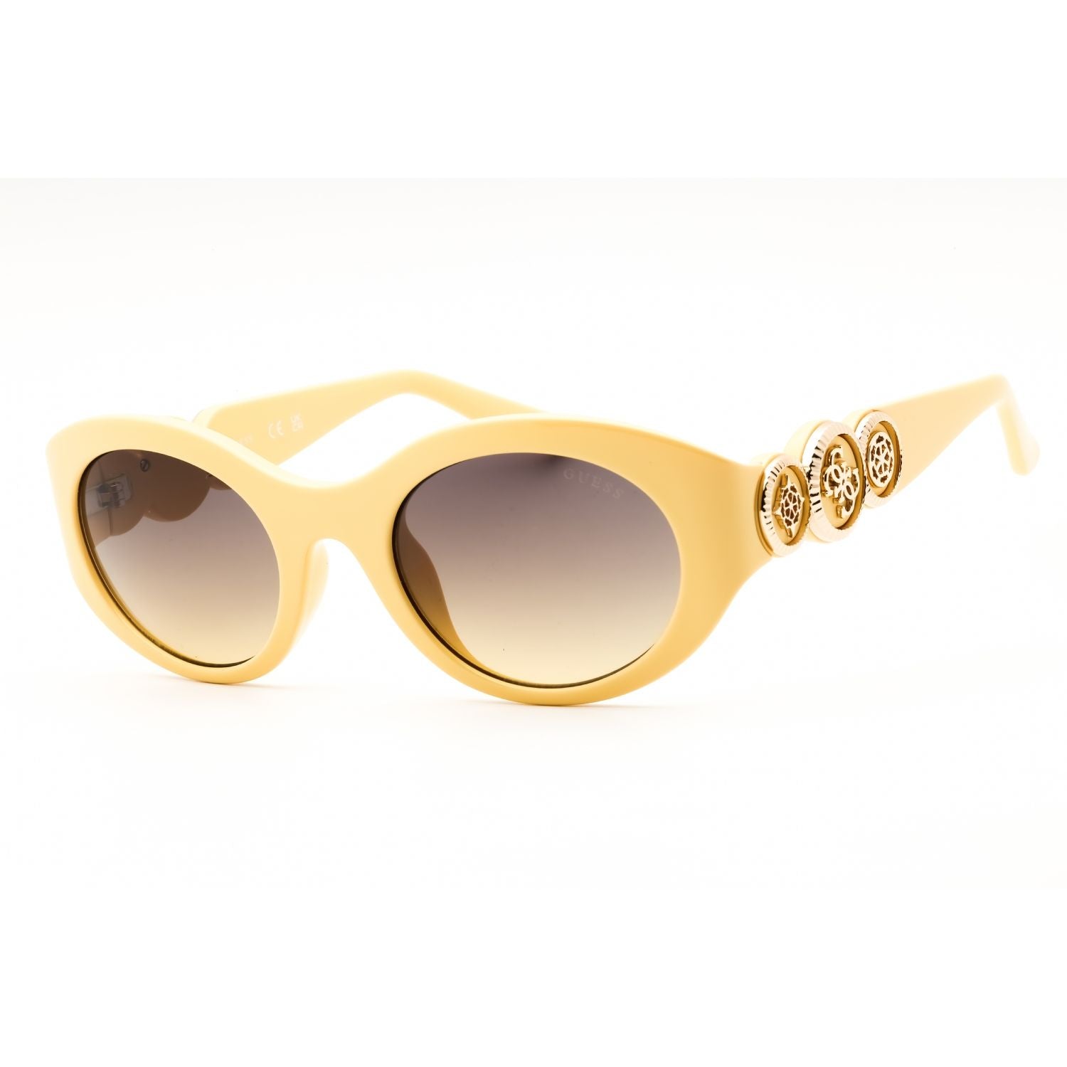 Guess GU00198-H Women's Oval Sunglasses – Shiny Yellow
