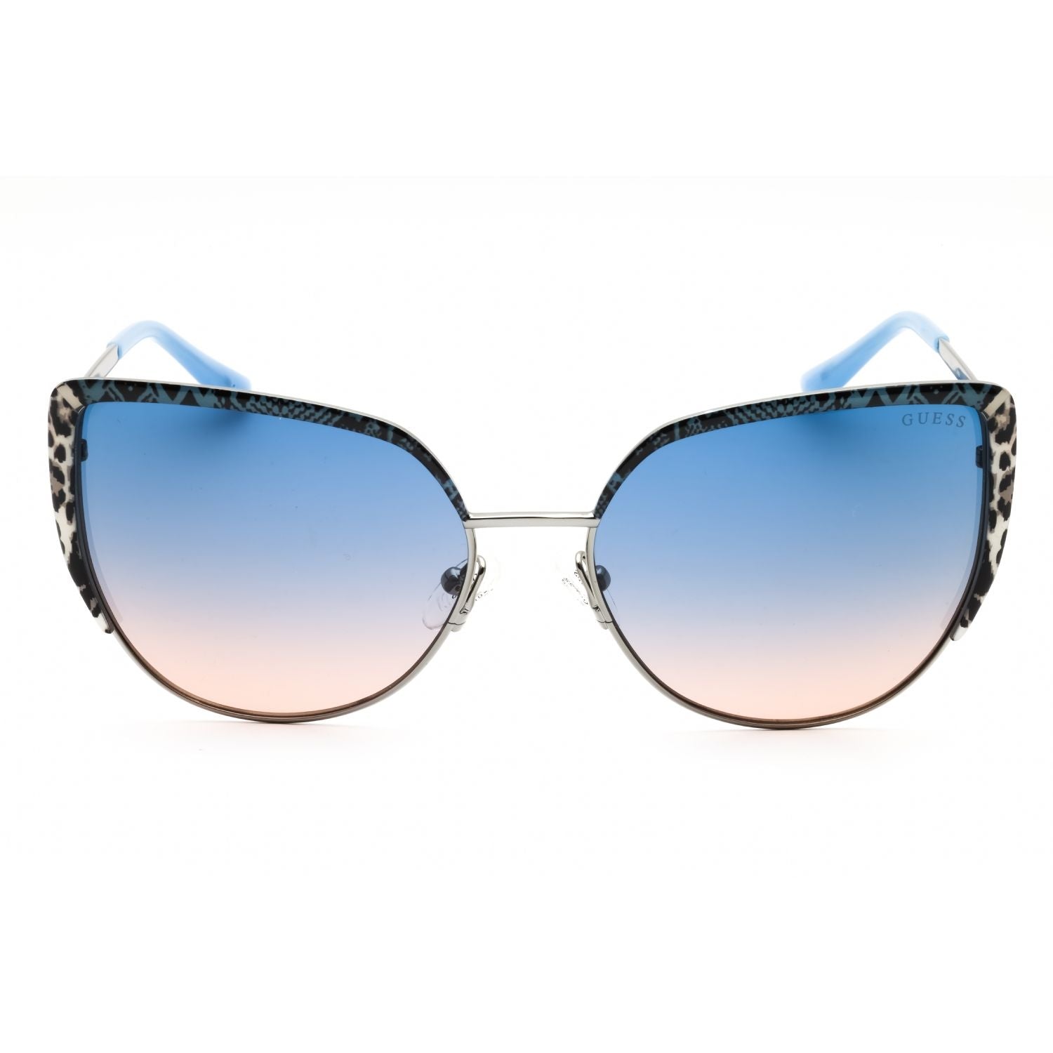 Guess GU00217 Women's Cat Eye Sunglasses – Shiny Light Nickeltin