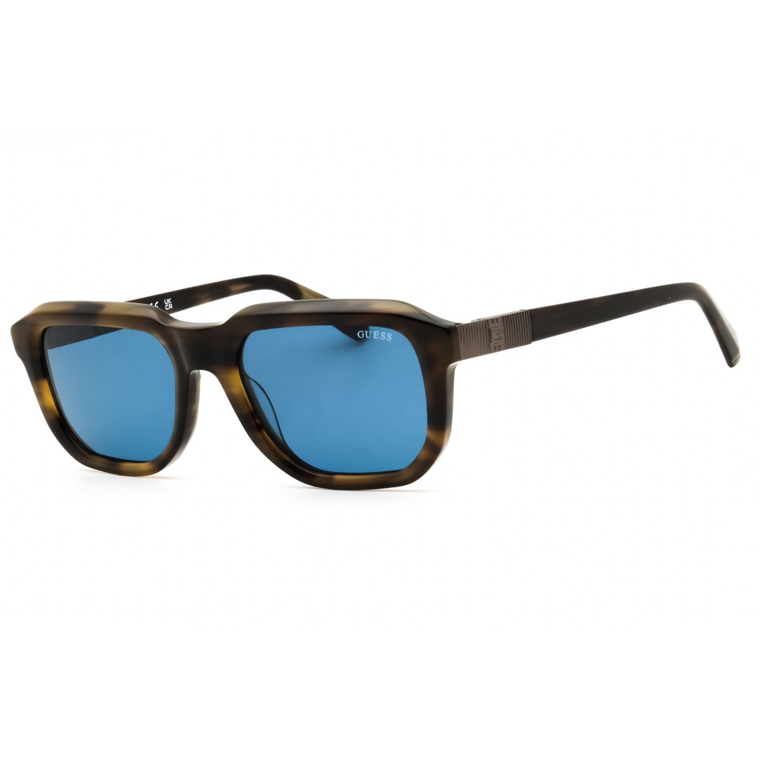 Guess GU00278 Men's Oval Sunglasses – Dark Green Horn